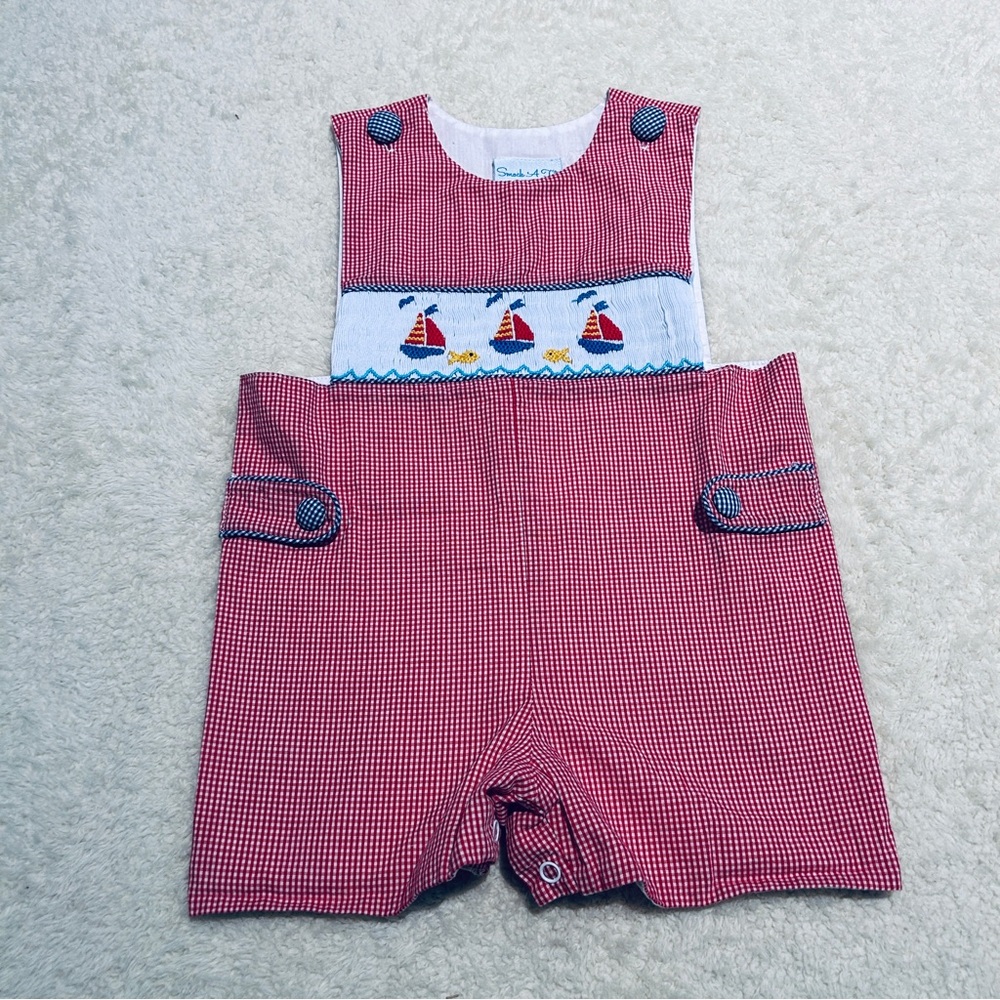 Sailboat Smocked Jon Jon #1